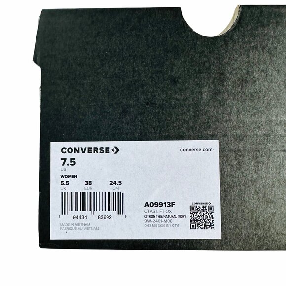 ⭐Converse Chuck Taylor All Star Lift Platform Sz 7.5 Women's Shoes Green A09913F - Picture 11 of 14